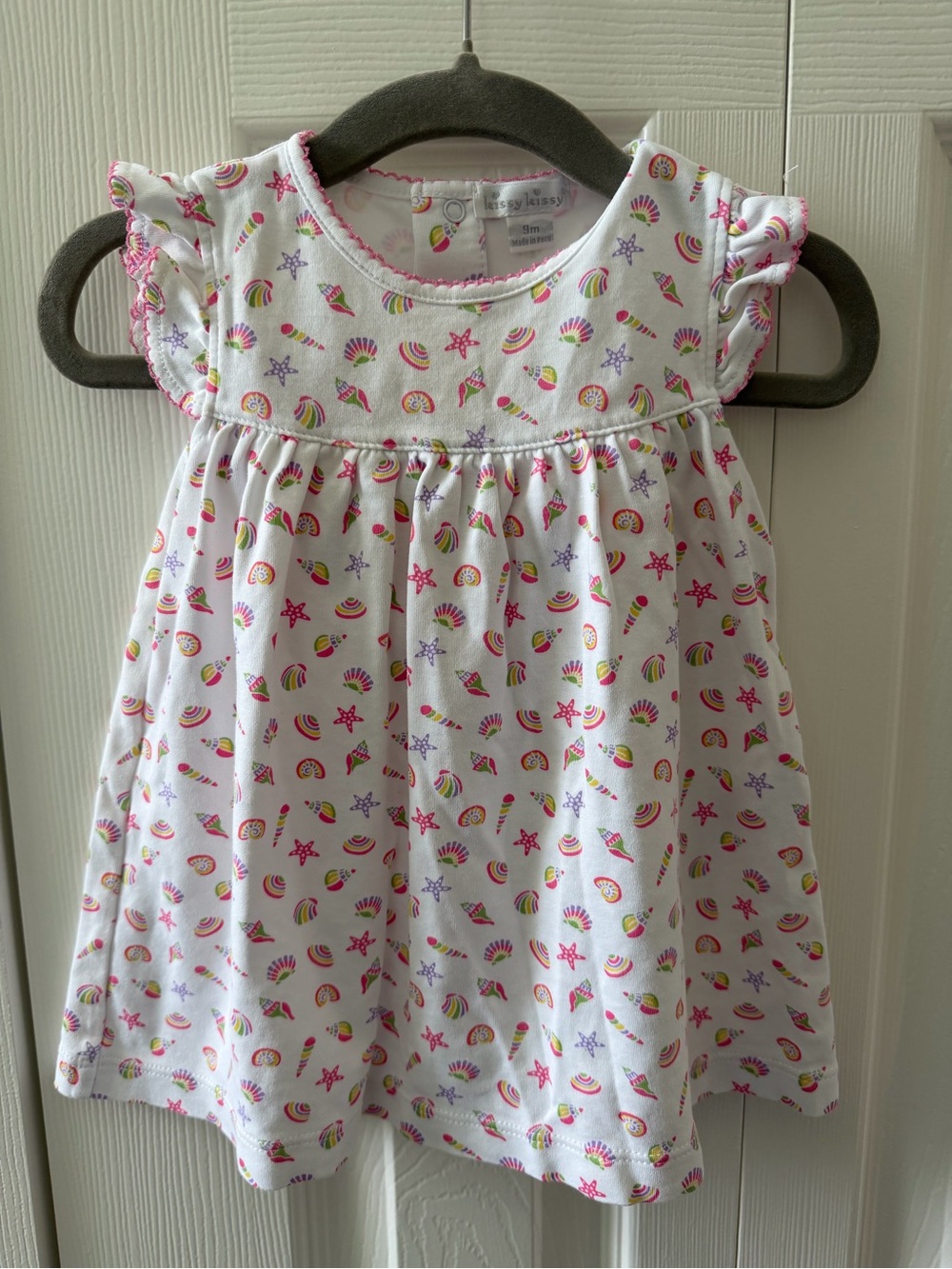Kissy Kissy Sea Life Print Dress with bloomers for Girls - Pink & Purple Accents